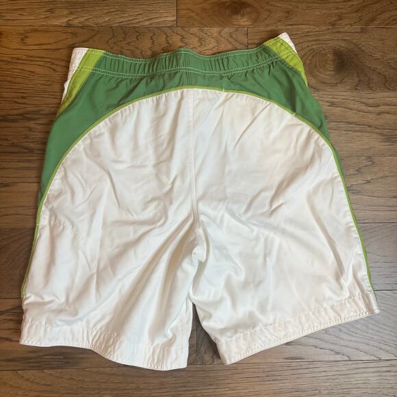 Abercrombie & Fitch White & Green Swim Trunks Surf‎ Board Shorts - Picture 2 of 11
